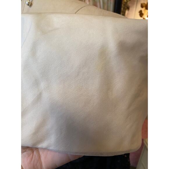 vintage 1980s Tadashi black lace cocktail dress off the shoulders organza s/m - Picture 9 of 9